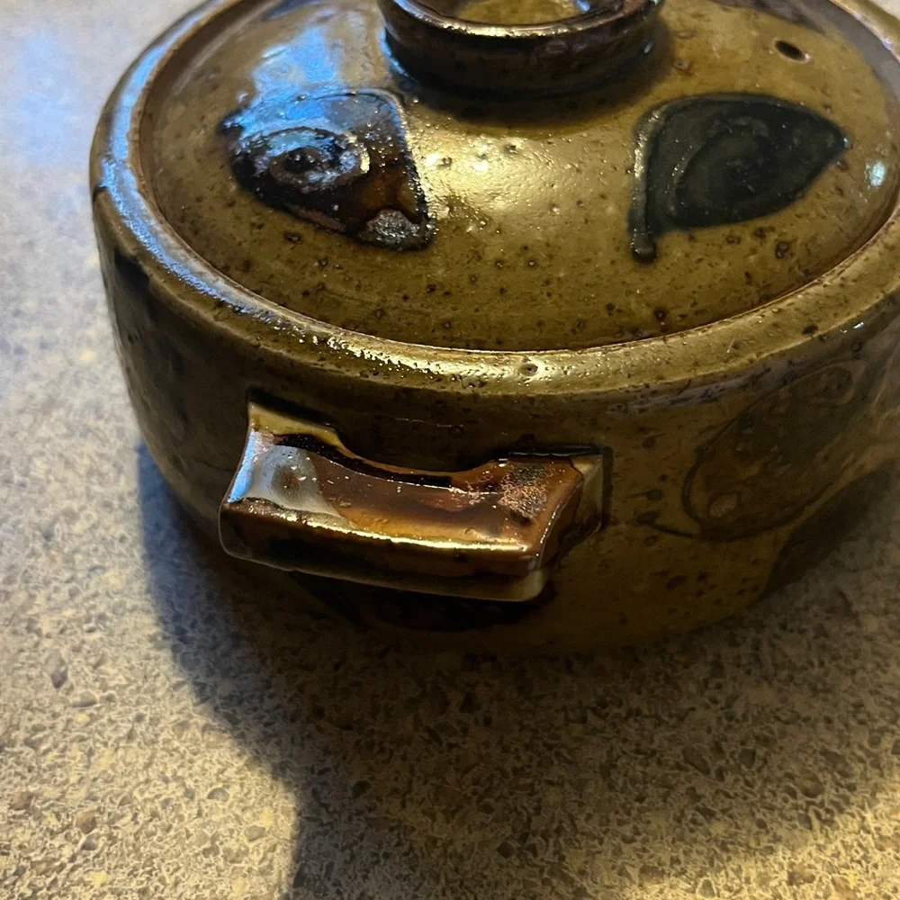 Vintage Otagiri stoneware dish with lid